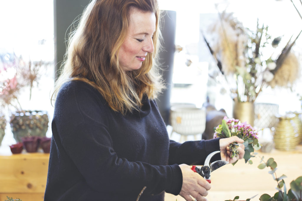 Florist at Work at Flower Delivery Service Almere